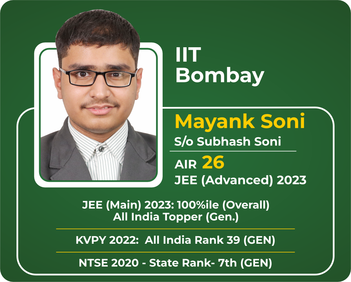 Mayank Soni (JEE Topper 2023) - IIT Bombay